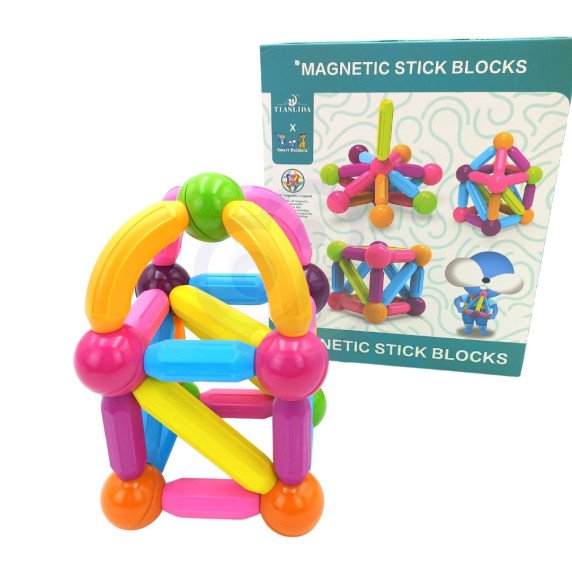 WOOPIE Magnetiniai Konstruktoriai Mokomieji Dideli Stiprūs 38 vnt.