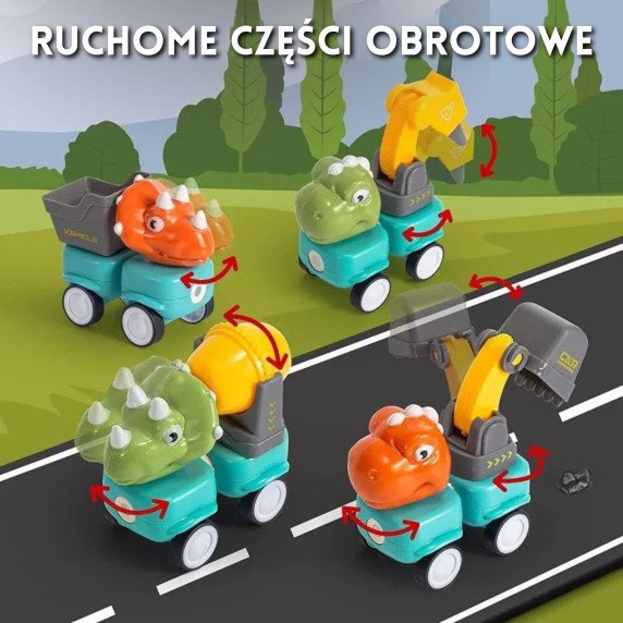 WOOPIE Magnetiniai konstruktoriai Dinozaurai 84 vnt.