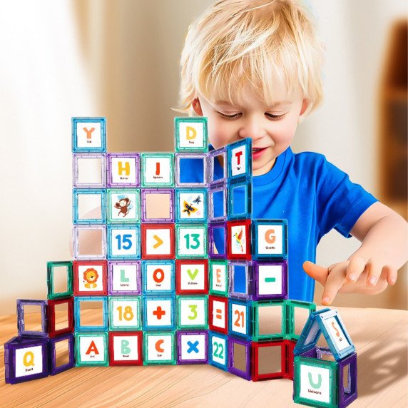 WOOPIE 3D magnetiniai blokai Skaičiai 70 vnt.
