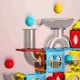 WOOPIE Magnetinės Konstrukcijų Blokai 3D Mokomasis Rinkinys Kamuolių Trajektorija 113 vnt.