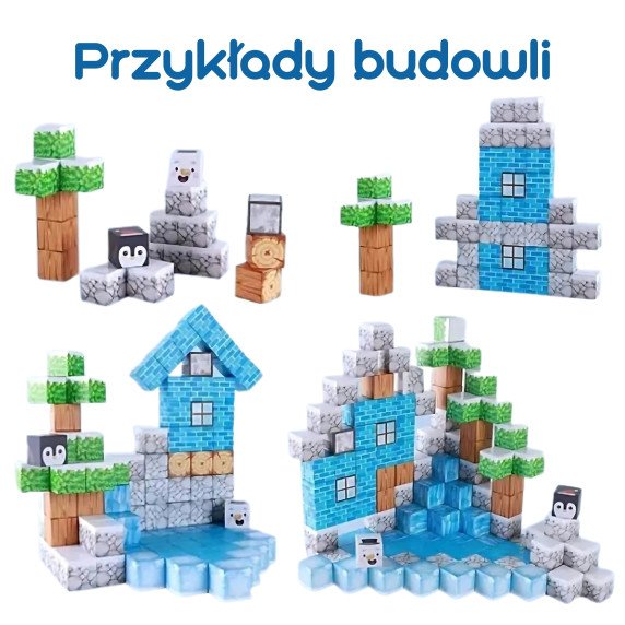 WOOPIE Magnetinė statybinės konstrukcijų rinkinio žiemos pasaulis iš blokų