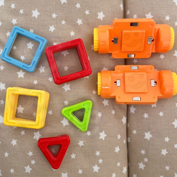 WOOPIE Magnetiniai Blokai Transporto Priemonėms Mini STEAM Pastatai 22 vnt.