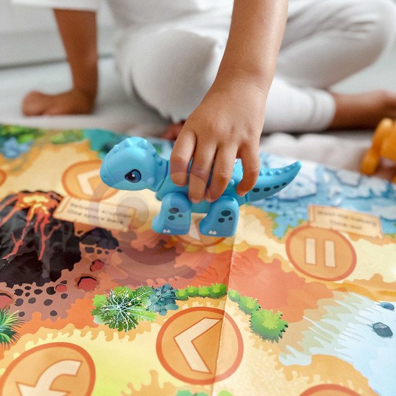 WOOPIE 2-in-1 Statybos rinkinys Dinosaurų stalo žaidimas + 46 kauliukai