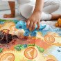 WOOPIE 2-in-1 Statybos rinkinys Dinosaurų stalo žaidimas + 46 kauliukai