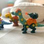WOOPIE Dinozaurai sukti 3 dalimis konstrukcijos rinkinys dėžutėje + gręžtuvas ir atskaitiklis