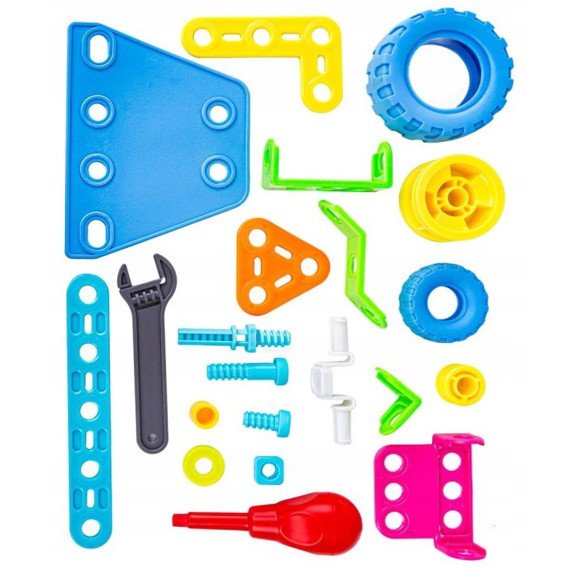 WOOPIE 6-in-1 STEM Transporto Konstruktorius su Kūno Dalimis