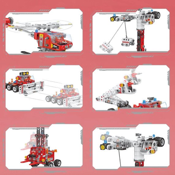 WOOPIE Creator City Fire Brigade statybos rinkinys