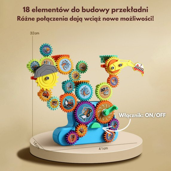 WOOPIE Interaktyvūs statybiniai blokai Pavaros 18 vnt.