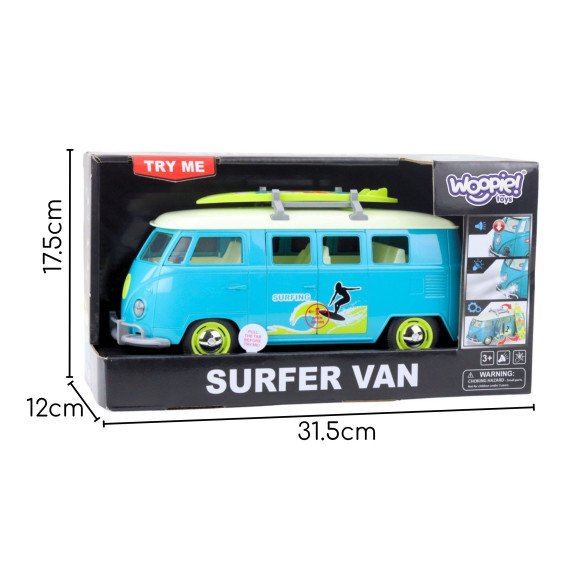 WOOPIE Klasikinis Bangų Autobusas su Šviesomis ir Garsu Modelis 1:14