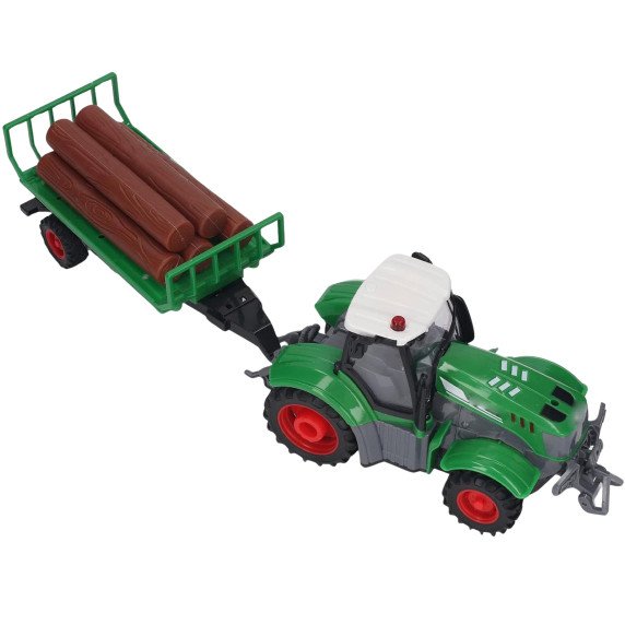 WOOPIE RC Traktorius su priekaba - mastelis 1:24