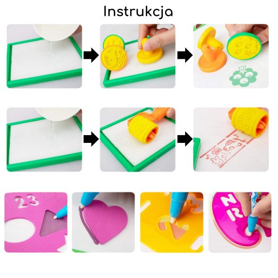 WOOPIE 2-in-1 vandens tapybos kilimas XXL Dvigubos puses Gyvūnai