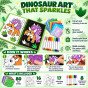 WOOPIE Meno Rinkinys Folija Koliažo Spalvinimo Knyga Dinosauras 121 vnt.