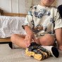WOOPIE 3-in-1 Transformuojamas robotas tankas ir šautuvas su strėlėmis, rudas