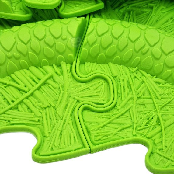 WOOPIE Jutiklinis Kilimas Ortopedinis Puzzle Gyvatė Žalia 6 vnt.