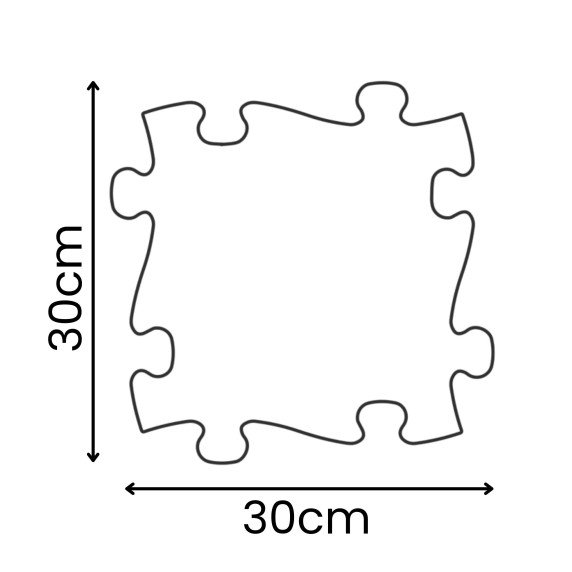 WOOPIE ortopedinis pojūčių kilimėlis „Royal Puzzle“ su 26 dėlionėmis + 4 mažomis.