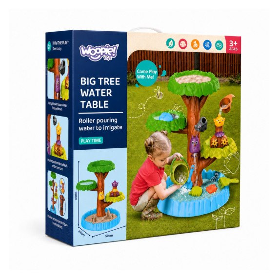 WOOPIE Water Table 2in1 Smėlio dėžė Laimingas medis 8 priedas.