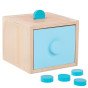 WOOPIE GREEN Medinis mokomasis stalčius 4-in-1 Montessori rūšiavimo morkų žaidimas FSC