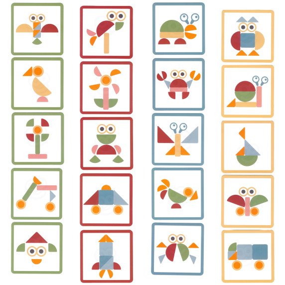 WOOPIE GREEN Medinis Klojimo Hammer Puzzle 20 modelių 82 vnt.