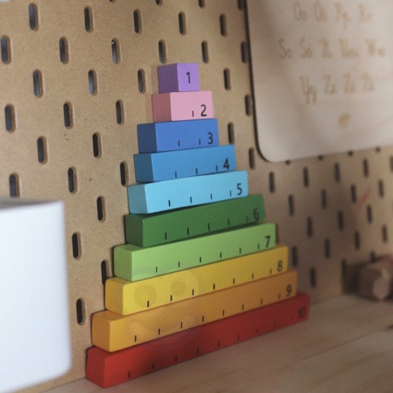 Tooky Toy Edukacinė Montesori dėžutė-žaidimas Rebusas Oro lentelė su abaku 6 viename nuo 3 metų