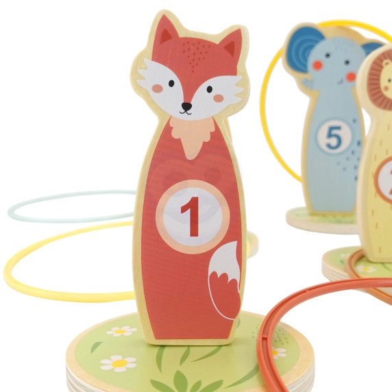 TOOKY TOY Mėtymo į Taikinį Medinis Įgūdžių Žaidimas Šachmatos 15 vnt.