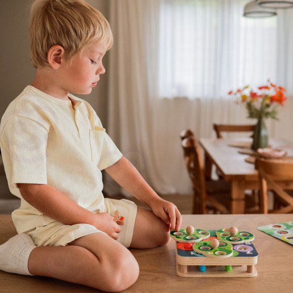 TOOKY TOY 2-ių-1 Medinis Arkadinis Žaidimas Traukite Vabzdžius vaikams