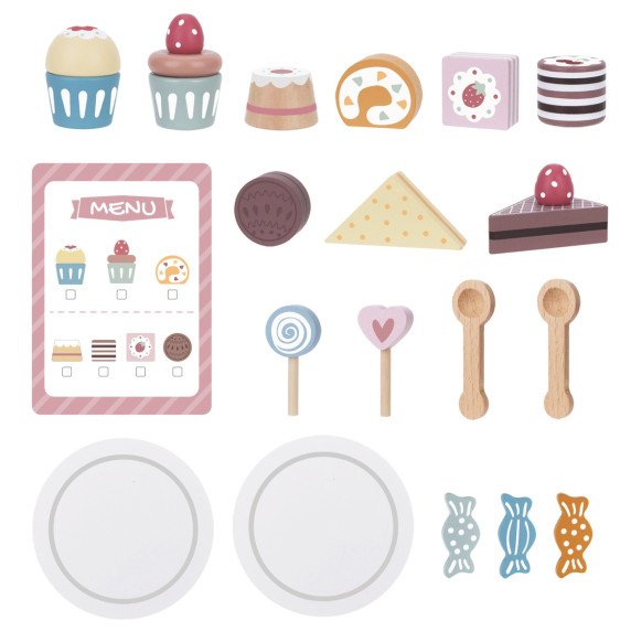TOOKY TOY Saldainių lėkštė iš medžio stendo kupcakes pyragai