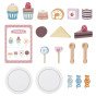 TOOKY TOY Saldainių lėkštė iš medžio stendo kupcakes pyragai