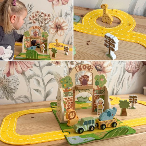 TOOKY TOY Mini Zoo Portable Gyvūnų Krepšio Rinkinys