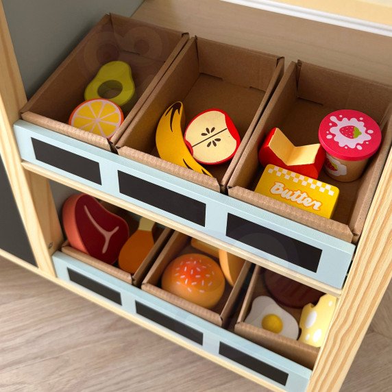 TOOKY TOY Produktų parduotuvės stalas Iš medžio Orkaitė Svarstyklių Kortelių skaitytuvas