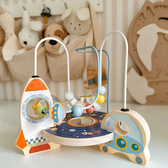TOOKY TOY Medinis Raketos variklio kilpa labirintas