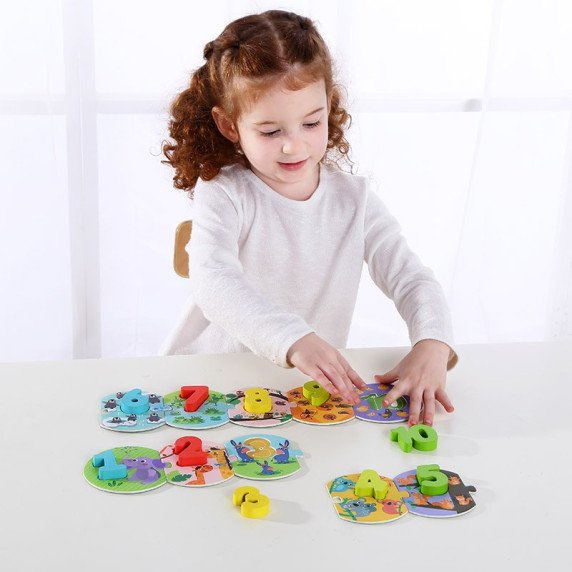 TOOKY TOY Mokomasis galvosūkis Montesorio skaičiavimo mokymas