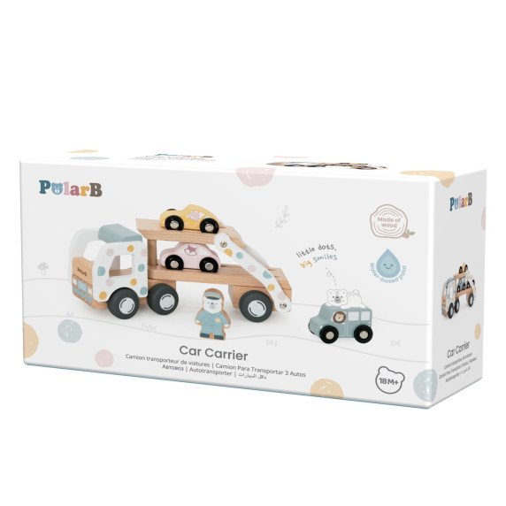 VIGA Medinis automobilis „PolarB“ su mašinomis ir vairuotoju 18 m+