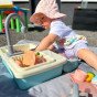 WOOPIE 2-in-1 virtuvės praustuvas su vandens čiaupu mėlyna