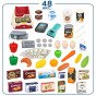 WOOPIE supermaketas su parduotuvės vežimėliu, svarstyklėmis, pinigų registratūra, skeneriu bei 48 reikmenys.