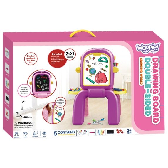WOOPIE Dvigubaiškis tapybos stalas 2-in-1