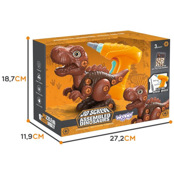 WOOPIE Dinozaurų sukimasis statybos rinkinys + Gręžtuvas 31 vnt.