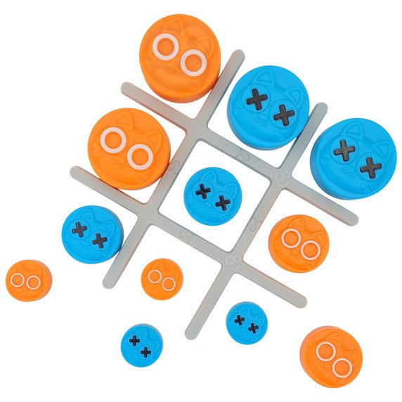 WOOPIE IQ Nešiojamas galvosūkis Tic Tac Toe Katės dėžėje