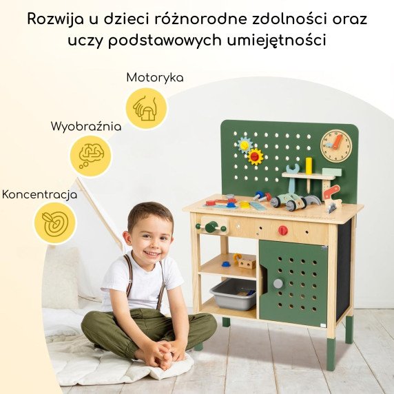MEDYS ZALIOS Mediniai STEM Dirbtuvių Įrankių Rinkinys