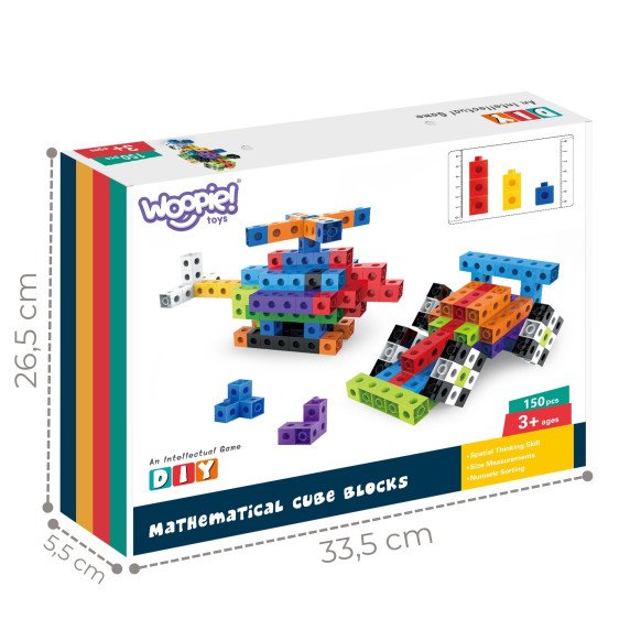 WOOPIE 3D Konstrukcijos Kubai 150 vnt.