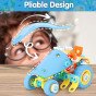 WOOPIE 6-in-1 STEM Transporto Konstruktorius su Kūno Dalimis