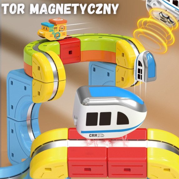 WOOPIE Magiškas Kubas Traukinys Konstrukcinės Dėžutės Priešlaikinė Gravitacijos Magnetinė Trasa 32 vnt.