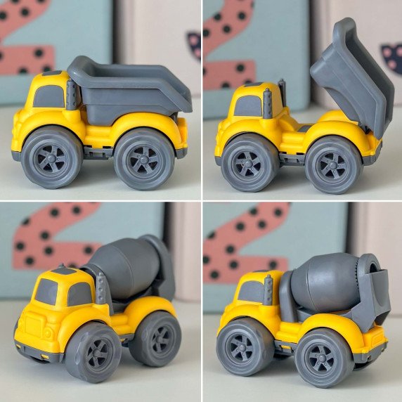 WOOPIE Kėbulo lifto automobilis 4-in-1 rinkinys statybinių automobilių