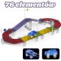 WOOPIE Magnetinis Automobilių Lenktynių TAKELIS + Automobilis 76 vnt.