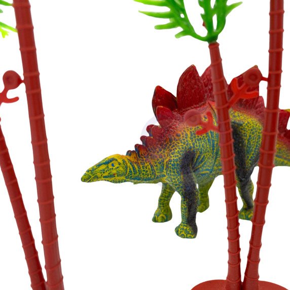 WOOPIE Dinozaurų figūrėlių rinkinys 16 vnt. + Kilimas + Skrynėlė