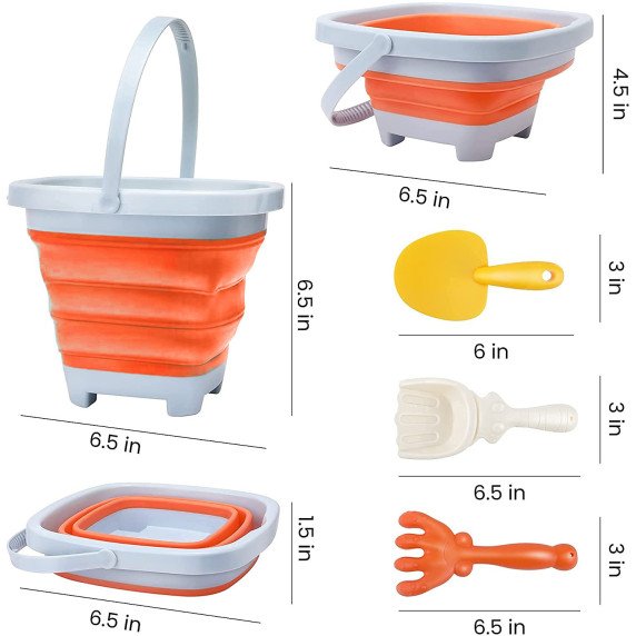 WOOPIE Sklankiojantis kibiras su šluote ir kastuvu rinkinys oranžinės spalvos
