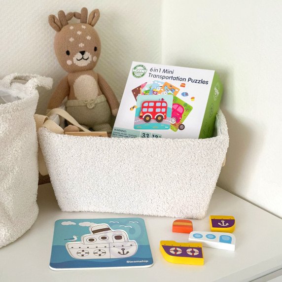 WOOPIE GREEN Mediniai puzzle transporto priemonės Montessori FSC