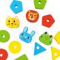 WOOPIE GREEN Montessori galvosūkių piramidės gyvūnai 27 vnt FSC