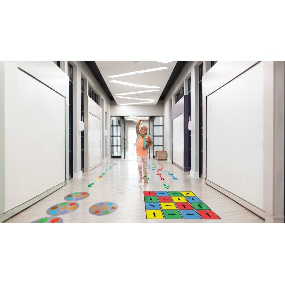 AKTYVŪS ŽAIDIMAI Didelis grindų lipdukų rinkinys