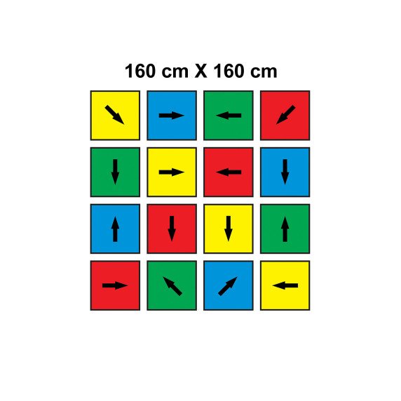 AKTYVŪS ŽAIDIMAI Didelis grindų lipdukų rinkinys