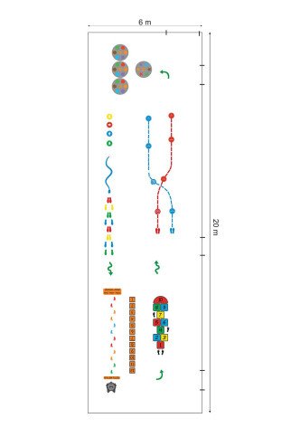 AKTYVŪS ŽAIDIMAI Mega grindų lipdukai